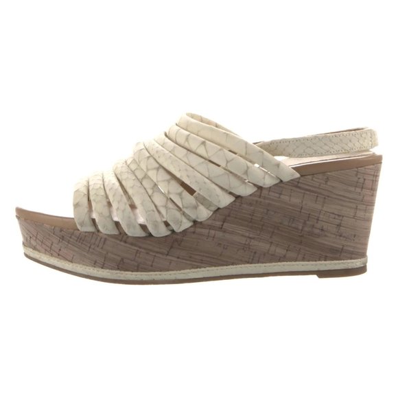 Donald J Pliner FENN Snake Skin Strappy Wedge 7.5M - Picture 1 of 12